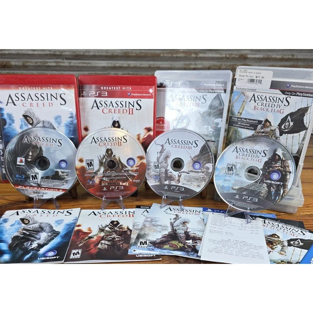 Assassins Creed Lot of 4 (Sony Playstation 3) All CIB Complete and MINTY!